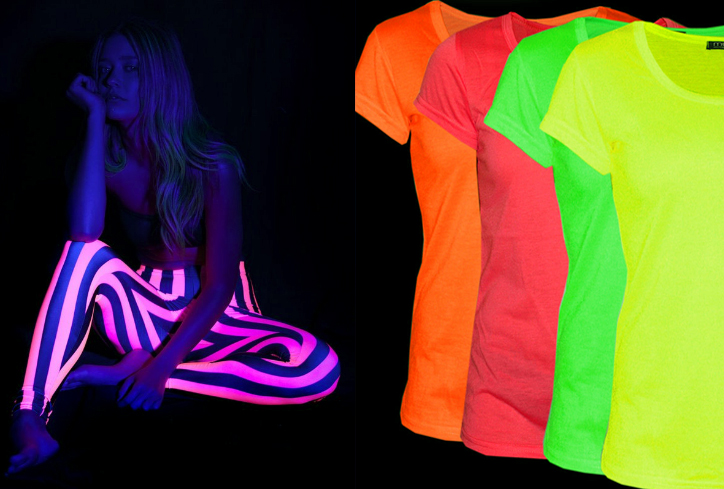 neon shirts glow black light